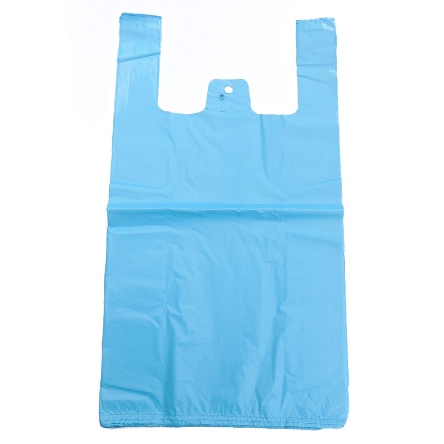 Blue plastic t-shirt bag (Standard Duty)